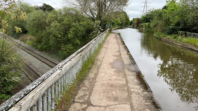 Water going over rail. Water going over rail.